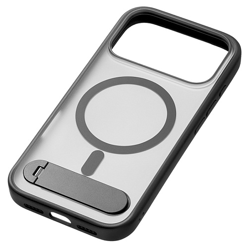 Чехол iPhone 17 Pro Max uBear Stand 360 Mag Case, MagSafe, черный