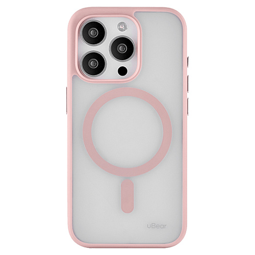 Чехол iPhone 15 Pro Max uBear Cloud Mag Case MagSafe, розовый