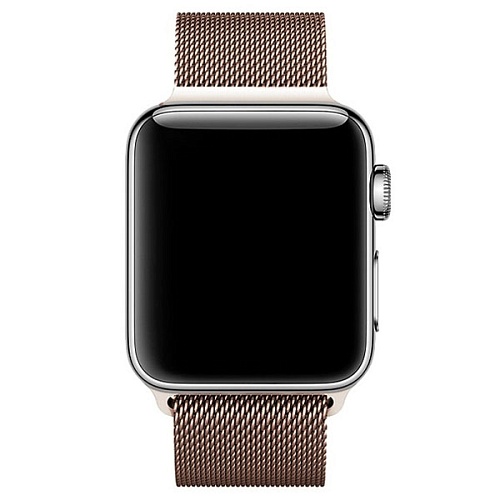 Ремешок Gurdini Milanese Loop металлический для Apple Watch 38/40мм, бронзовый