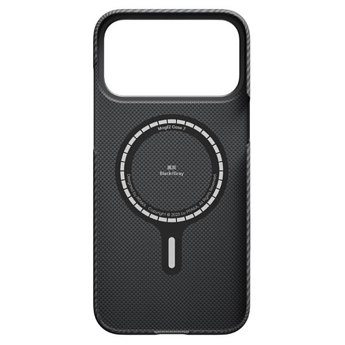 Чехол iPhone 17 Pro Pitaka Ultra-Slim Case, черный/серый