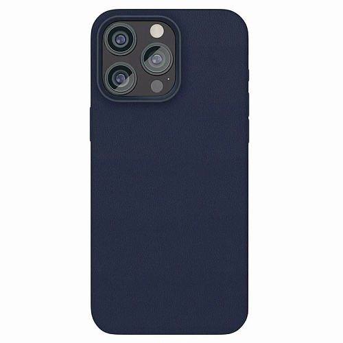 Чехол iPhone 15 Pro "vlp" Ecopelle Case MagSafe, синий
