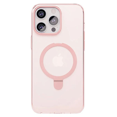 Чехол iPhone 15 Pro "vlp" Ring Case MagSafe c подставкой, розовый
