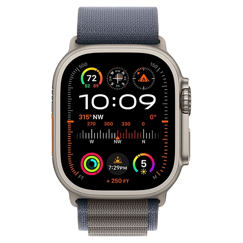Apple Watch Ultra 2, 49 мм, корпус из титана, Alpine Loop, синий, L