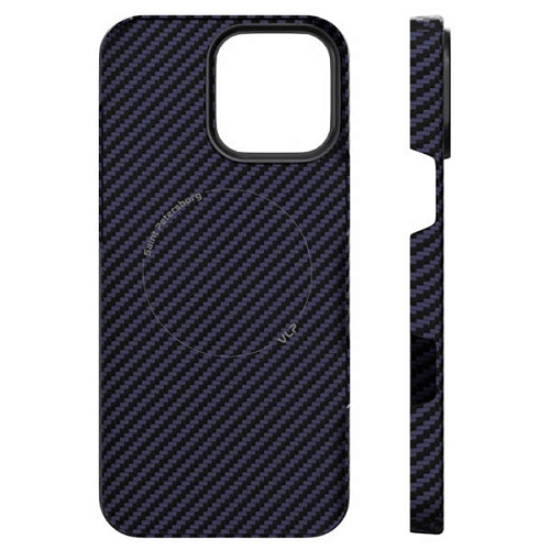 Чехол iPhone 16 Pro Max "vlp" Kevlar Case MagSafe, темно-синий
