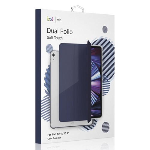 Чехол iPad Air 2020 (10.9'') "vlp" Dual Folio, темно-синий