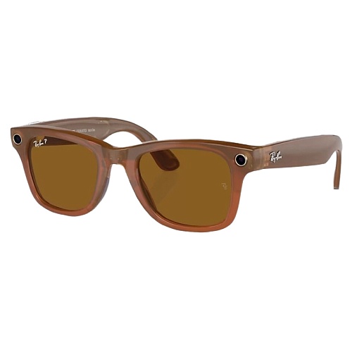 Умные Очки Ray-Ban Meta Wayfarer, Wayfarer Shiny Caramel, Brown Polarized, (53-22-155mm)