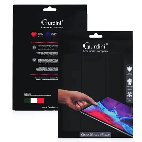 Чехол iPad Pro 12.9" (2020-2021) Gurdini Milano Series Black