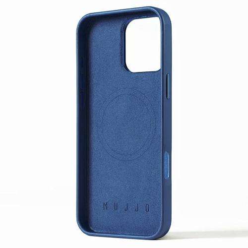 Чехол Mujjo Leather Case Apple iPhone 16 Pro MagSafe, monaco blue