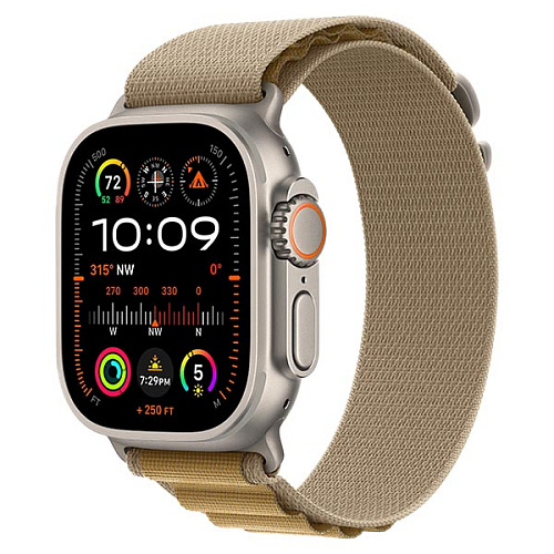 Apple Watch Ultra 2 2024, 49 мм, корпус из титана, Alpine Loop, коричневый, M