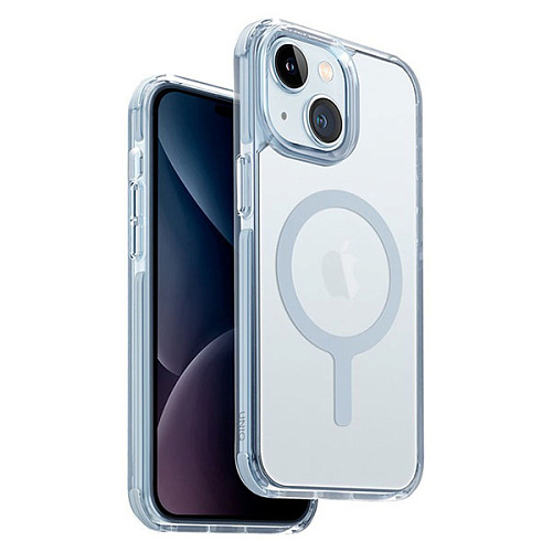 Чехол iPhone 15 UNIQ Combat AF MagSafe, голубой