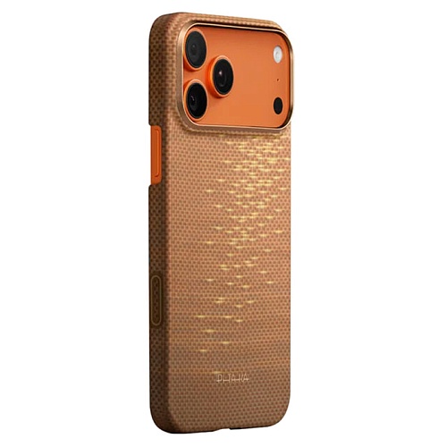 Чехол iPhone 17 Pro Max Pitaka Ultra-Slim Case, золотой блеск