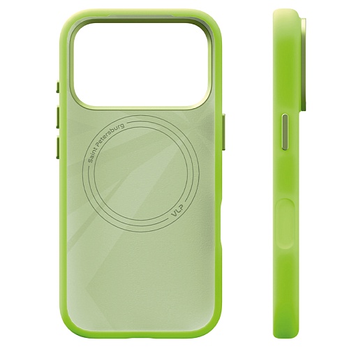 Чехол iPhone 17 Pro Max VLP Aster Pro Case с MagSafe, лаймовый