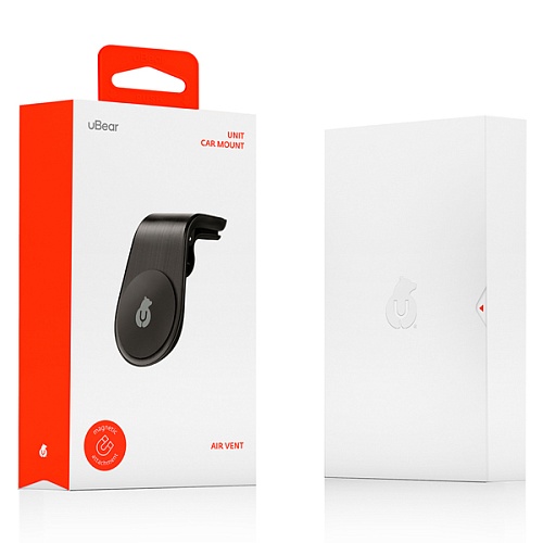 Unit Air Vent Magnetic Car Mount Black, держатель для телефона, черный