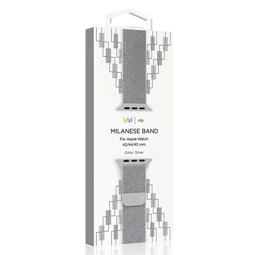 Ремешок из нержавеющей стали “vlp” для Apple Watch 42/44/45мм, cеребристый