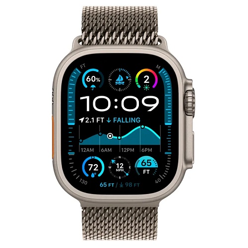 Apple Watch Ultra 2 2024, 49 мм, корпус из титана, Titanium Milanese Loop, натуральный