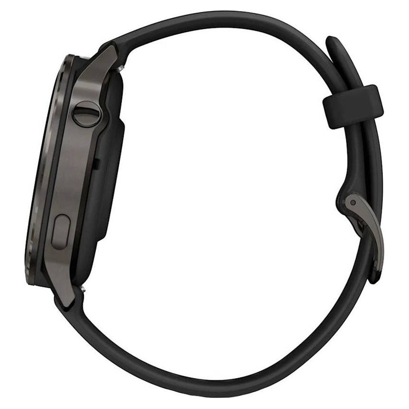 CMF Спортивные часы Garmin Venu 4, 45 мм, корпус графитовый, силиконовый черный ремешок