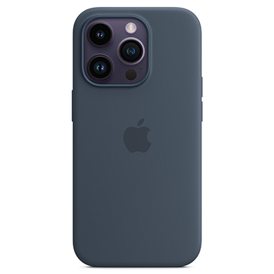 Чехол iPhone 14 Pro Silicone Magsafe Storm Blue