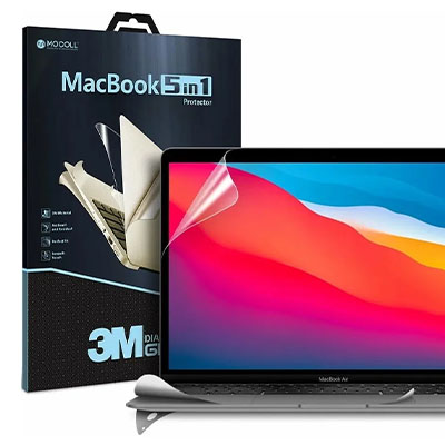 Защитная плёнка MacBook Air 13' 2018 / Air 13' M1 (2020) / Air 2022 M2 MOCOLL (5 в 1), серая