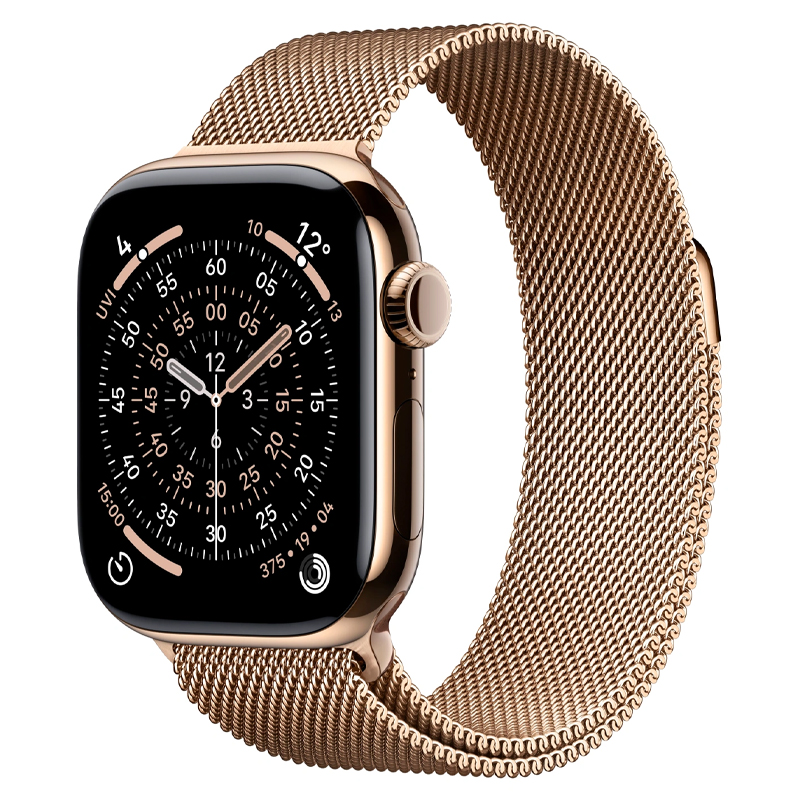 Apple Watch Series 11, 42 мм, корпус из титана золотистый, Titanium Milanese Loop золотистый