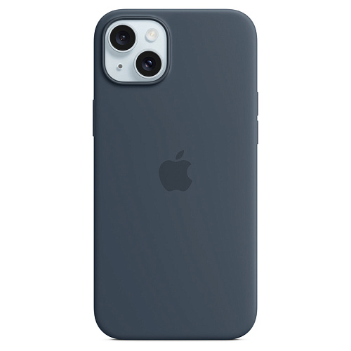 Чехол iPhone 15 Plus Silicone MagSafe Storm Blue