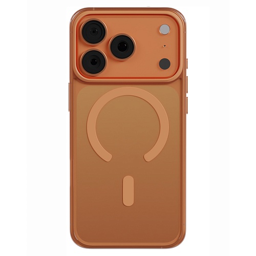 Чехол iPhone 17 Pro AceCase Crystal Shield, оранжевый
