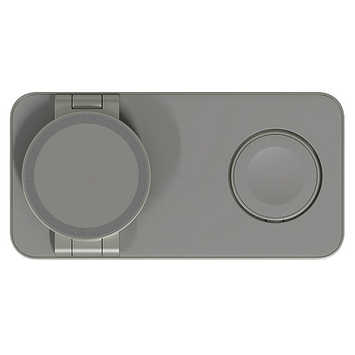 Беспроводное зарядное устройство Magssory Yoga 3в1, с MagSafe, совместимое с Qi2, титановый
