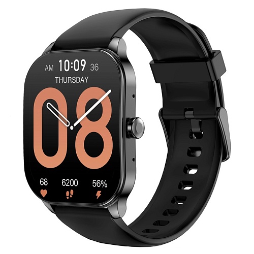 Умные Часы Xiaomi Amazfit Pop 3S, черный корпус, черный ремешок