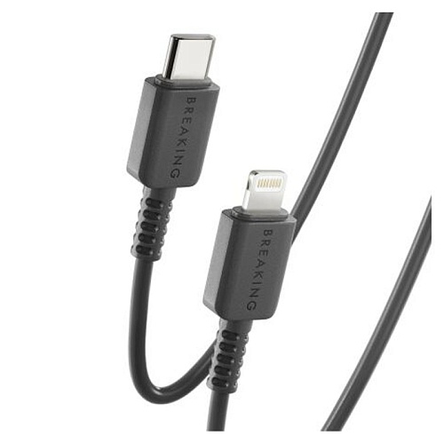 Кабель Breaking Classic Type-C - Lightning 1М, черный