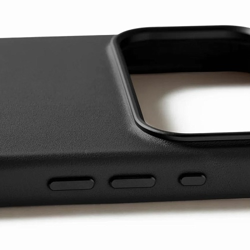 Чехол iPhone 17 Pro Max Mujjo Leather, черный