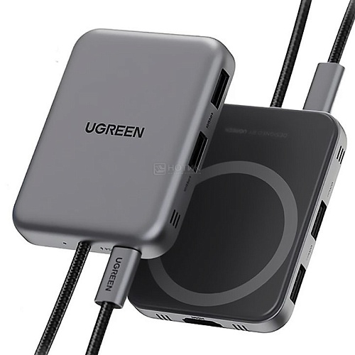 Картридер UGREEN CM896 7-in-1 4K 60Hz, серый космос