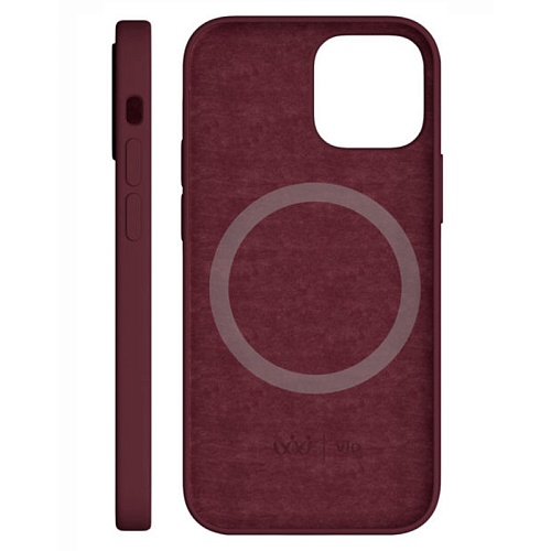 Чехол iPhone 13 mini "vlp" Silicone Case MagSafe, марсала