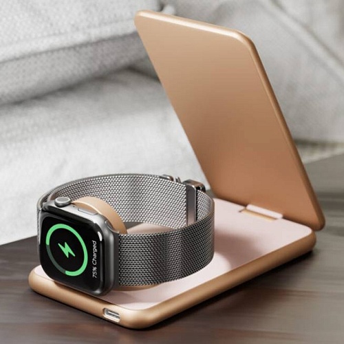 Беспроводная Зарядная Станция vlp Alum Power Pro (3В1), пустынный титан