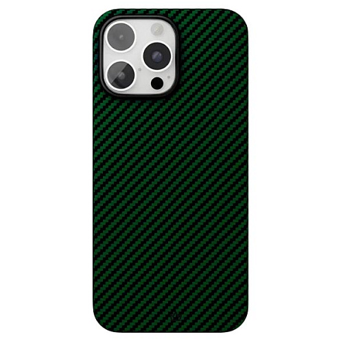 Чехол защитный "vlp" Kevlar Case с MagSafe для iPhone 16 Pro Max, зеленый