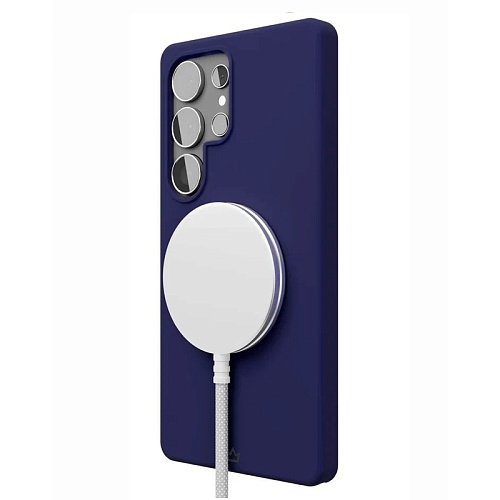 Чехол защитный VLP Aster Case с MagSafe для Samsung S25 Ultra, синий