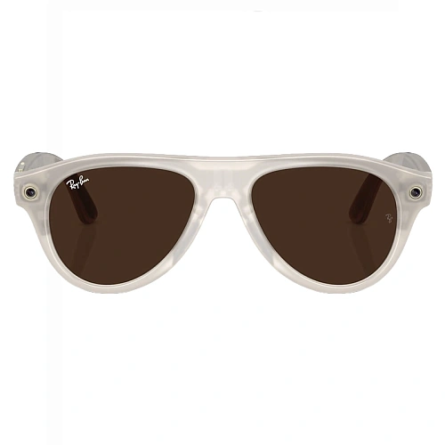 Умные Очки Ray-Ban Meta Aviator Gen 3, Polished Milky Warm Beige, Clear/Brown Transitions, Размер M