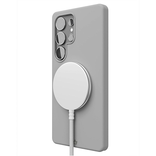 Чехол защитный VLP Aster Case с MagSafe для Samsung S25 Ultra, серый