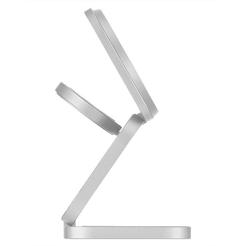 Беспроводная Зарядная Станция uBear Balance Slim, 3в1, Qi2.2, MagSafe, серебристый