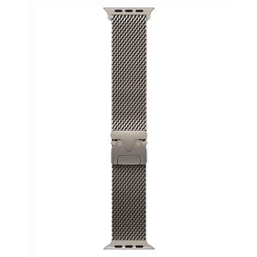 Apple Watch Ultra 3, 49 мм, корпус из натурального титана, Titanium Milanese Loop натуральный