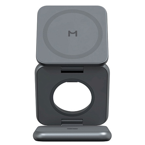 Беспроводное зарядное устройство Magssory Fold Pro 3в1, с MagSafe, совместимое с Qi2, графитовый