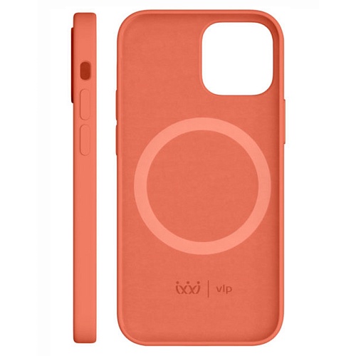 Чехол iPhone 13 mini "vlp" Silicone Case MagSafe, коралловый