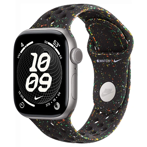 Apple Watch Series 11, 42 мм, корпус алюминий космический серый, Nike Sport Band, черный