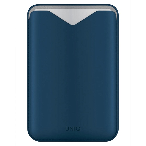 Картхолдер Uniq Lyden EVO Magnetic cardholder with Stand, темно-синий