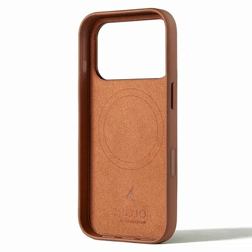 Чехол iPhone 17 Pro Max Mujjo Leather, песочный