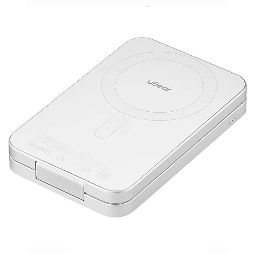 Внешний аккумулятор uBear MagSafe Cruise 3in1, 8000mAh, 15W, белый