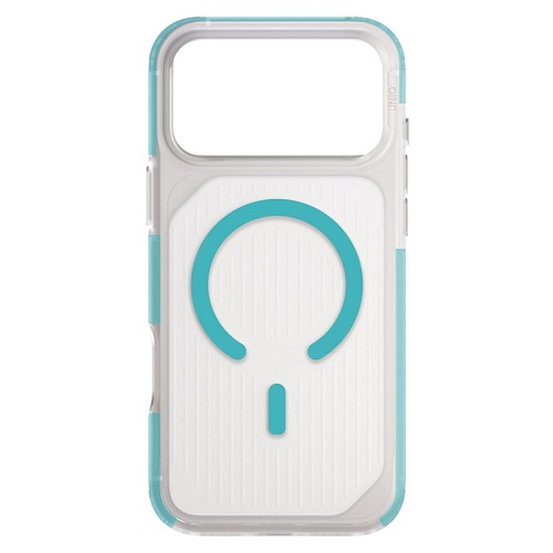 Чехол iPhone 17 Pro Max Uniq Combat Active Frost MagSafe, прозрачный/бирюзовый
