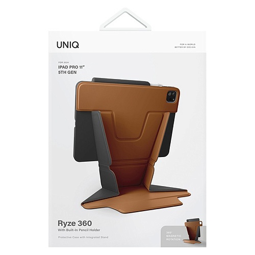 Чехол iPad Pro 11 (2024/25) Uniq Ryze 360, коричневый