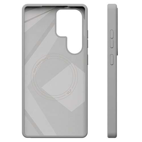 Чехол защитный VLP Aster Case с MagSafe для Samsung S25 Ultra, серый