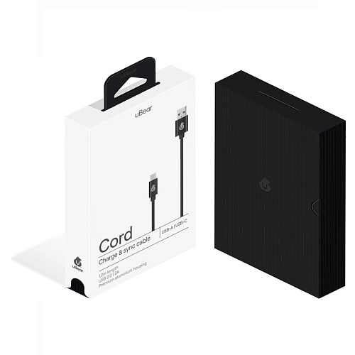 Кабель uBear Cord Type-C to USB-A, черный