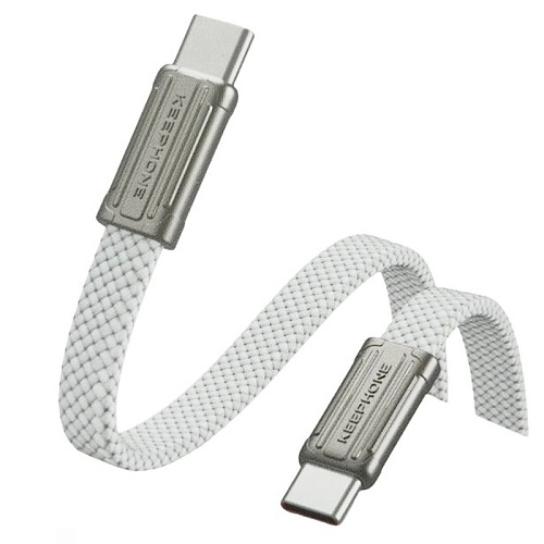 Кабель Keephone Weaveport Type-C to Type-C 60W, белый