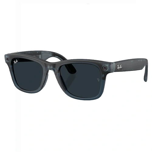 Умные Очки Ray-Ban Meta Wayfarer Gen 3, Matte Transparent Ocean Blue, Clear/Grey Transitions, Размер M
